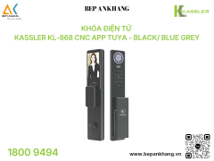 Khóa điện tử Kassler KL-868 CNC App Tuya - Black/ Blue Grey